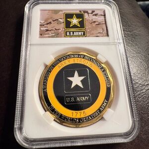 U.S. Army Commemorative Coin in Display Case